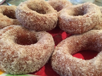 cinnamon sugar coated doughnuts 